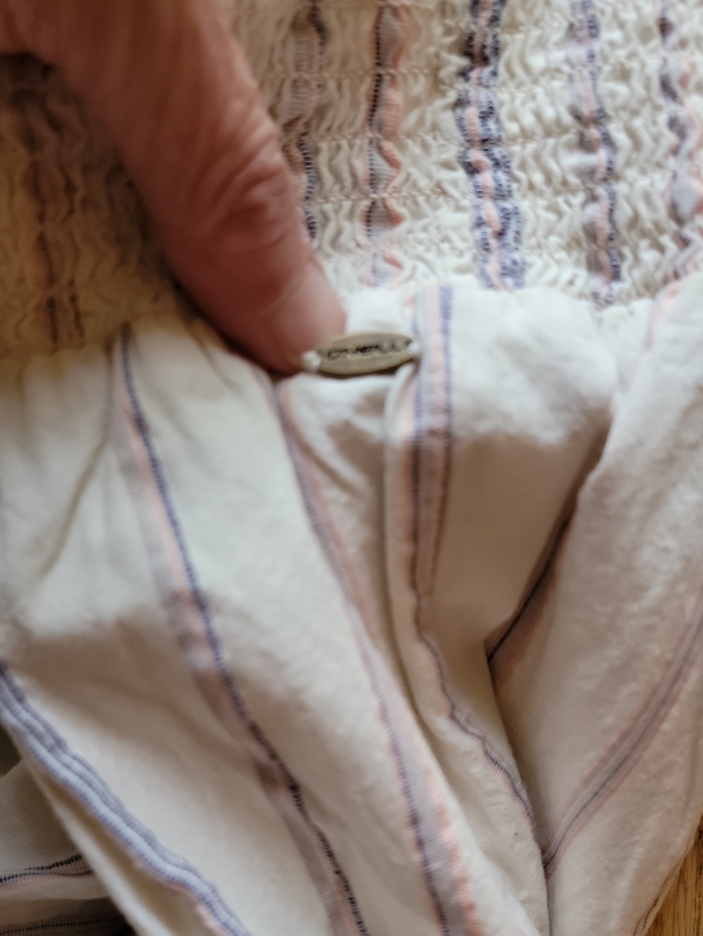 O'Neill Cream Striped Wide-Leg Pants - Picture 3 of 6